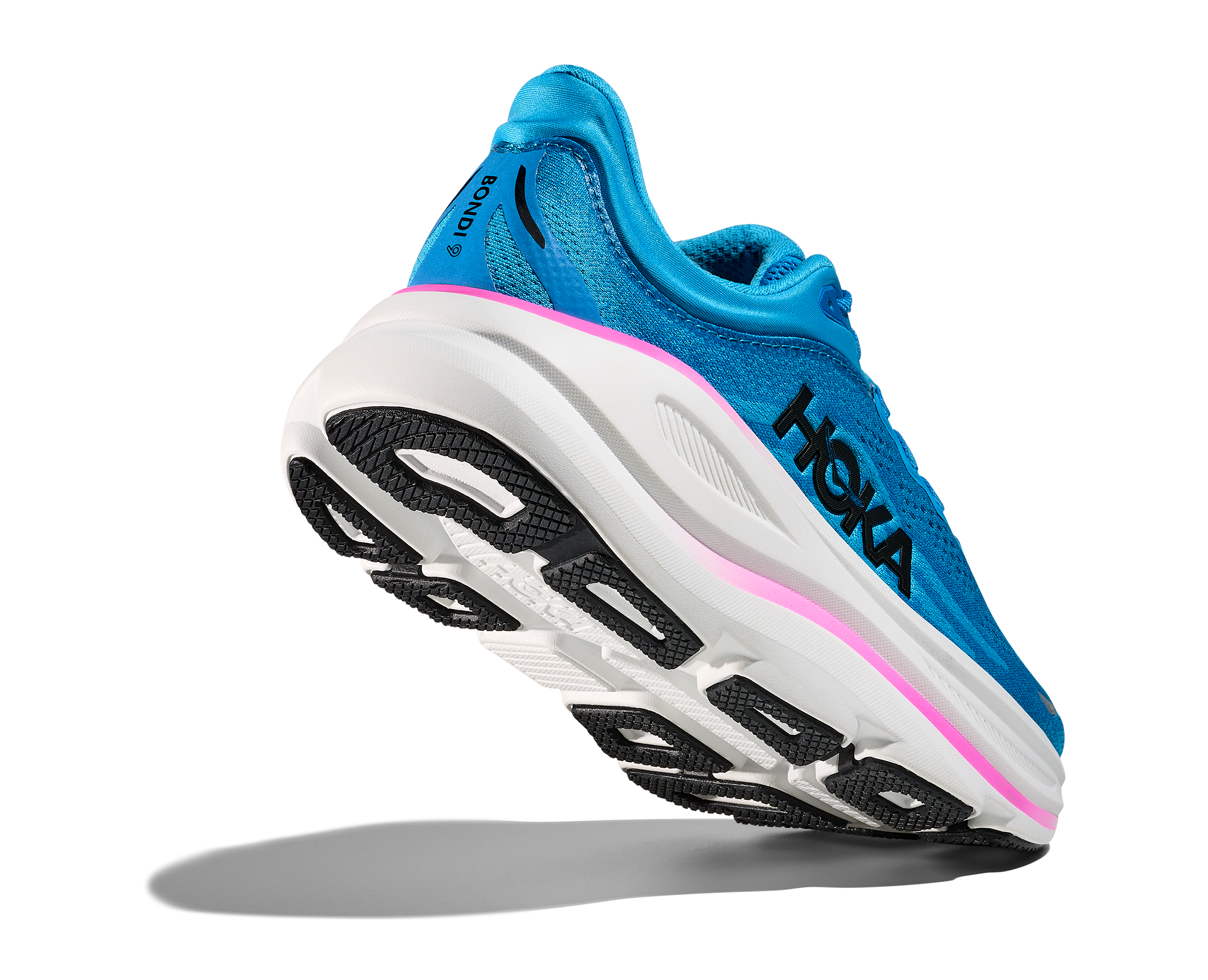 Hoka Bondi 9, Laufschuh, Damen, Skyward Blue/Neon Fuchsia