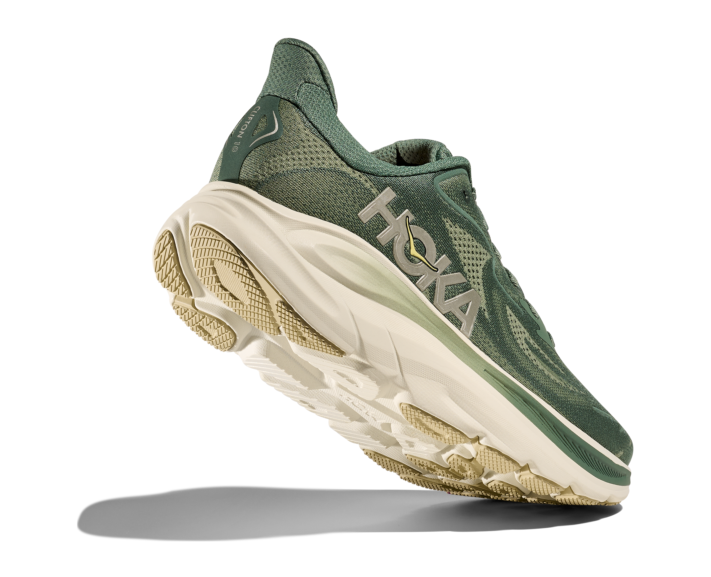 Schrägansicht rechter Schuh von hinten unten