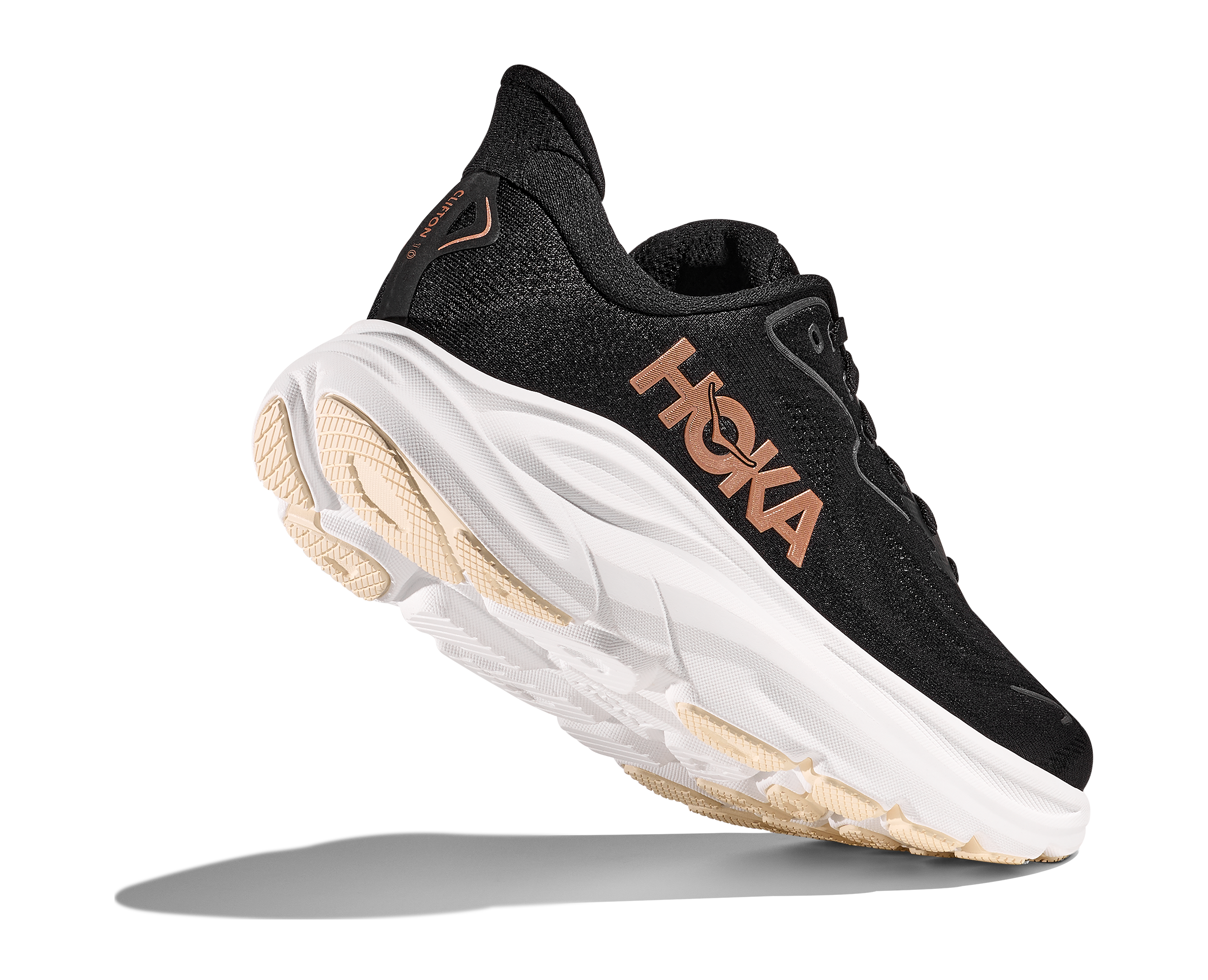 Hoka Clifton 10, Laufschuh, Damen, Black/Rose Gold