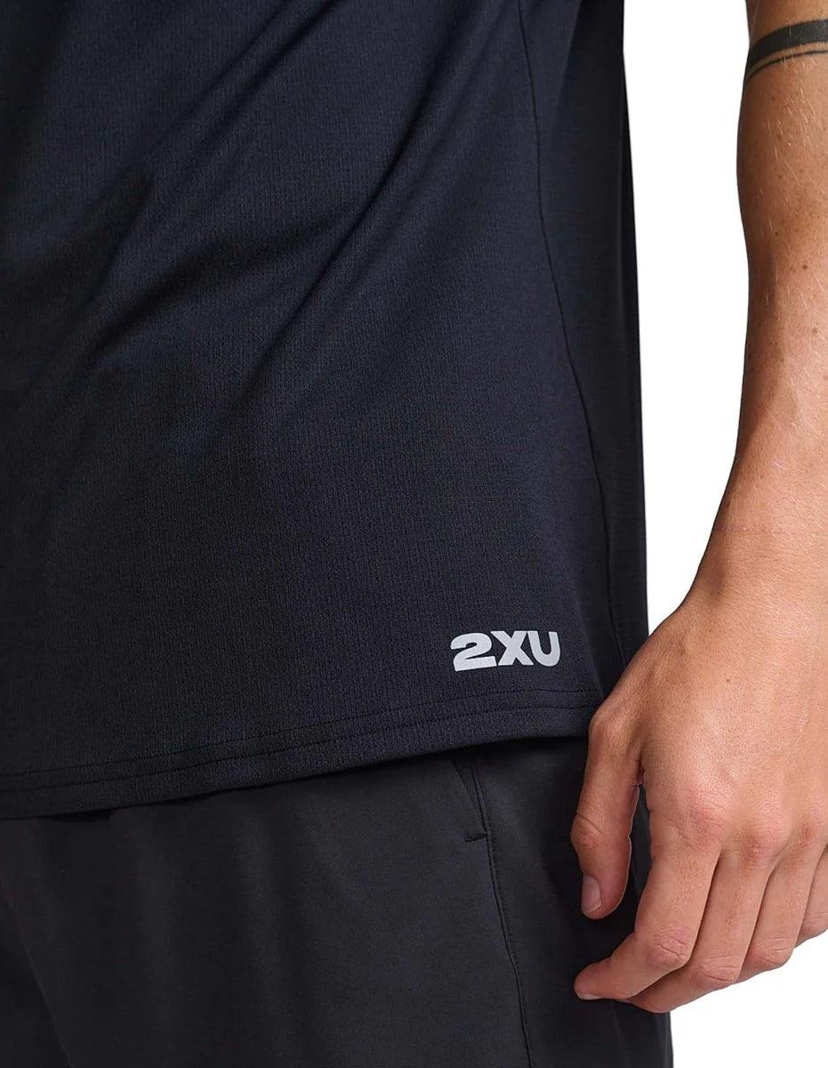 2XU Aero Tank, Herren, Black/Silver Reflective