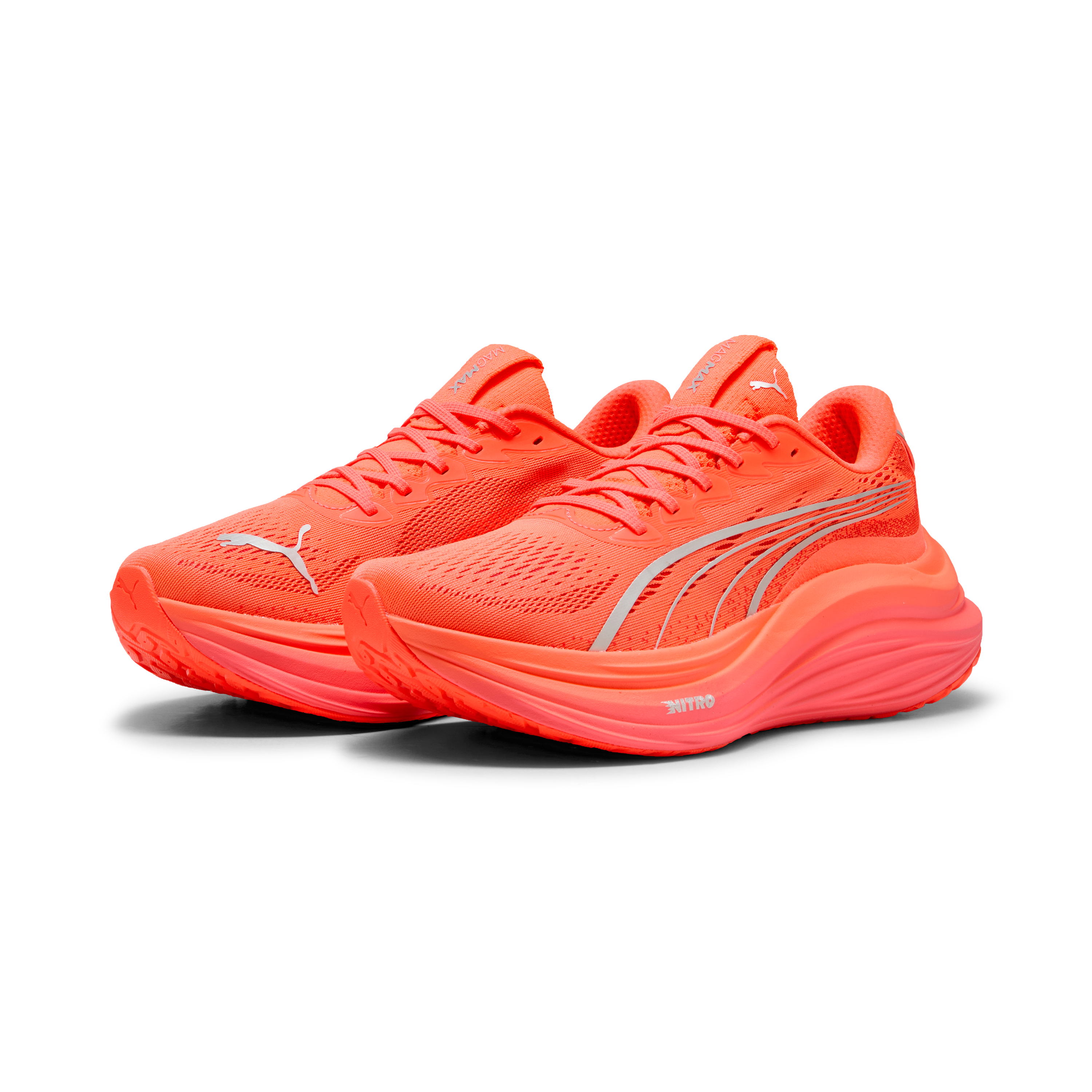 Puma MagMax Nitro, Laufschuh, Damen, Glowing Red-PUMA Silver