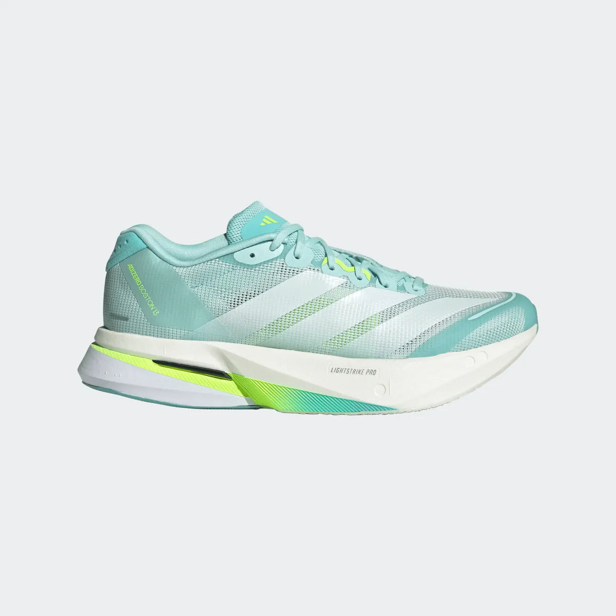 Adidas ADIZERO BOSTON 13, Laufschuh, Damen, Semi Flash Aqua/Zero Metalic/Lucid Lemon
