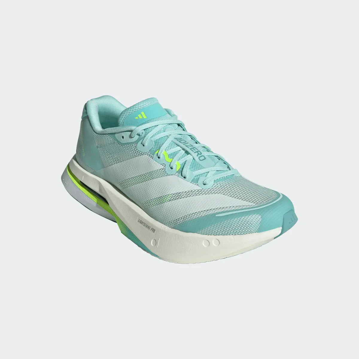 Adidas ADIZERO BOSTON 13, Laufschuh, Damen, Semi Flash Aqua/Zero Metalic/Lucid Lemon