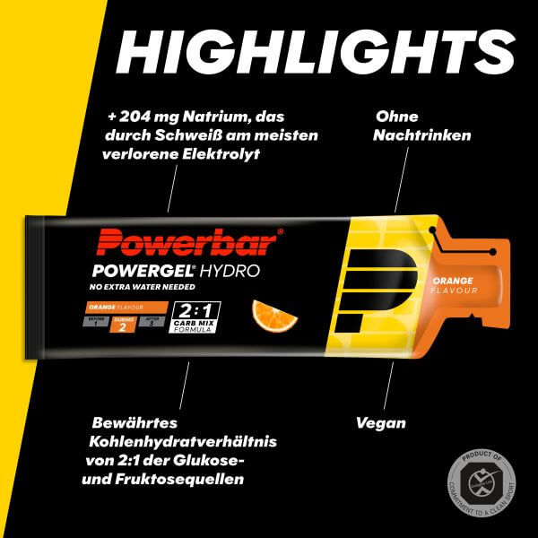 Powerbar Powergel Hydro, Orange, 67ml, MHD 3/26