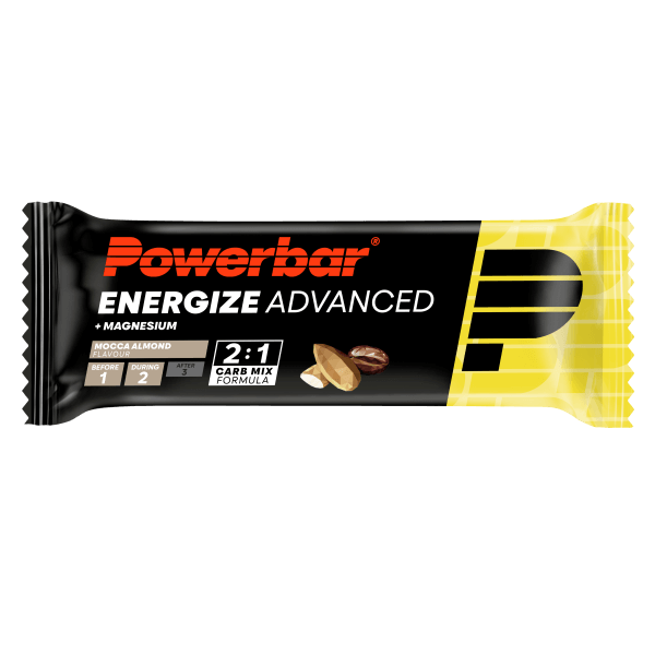 Powerbar Energize Advanced Riegel, Mocca/Mandel, 55g, MHD 8/25
