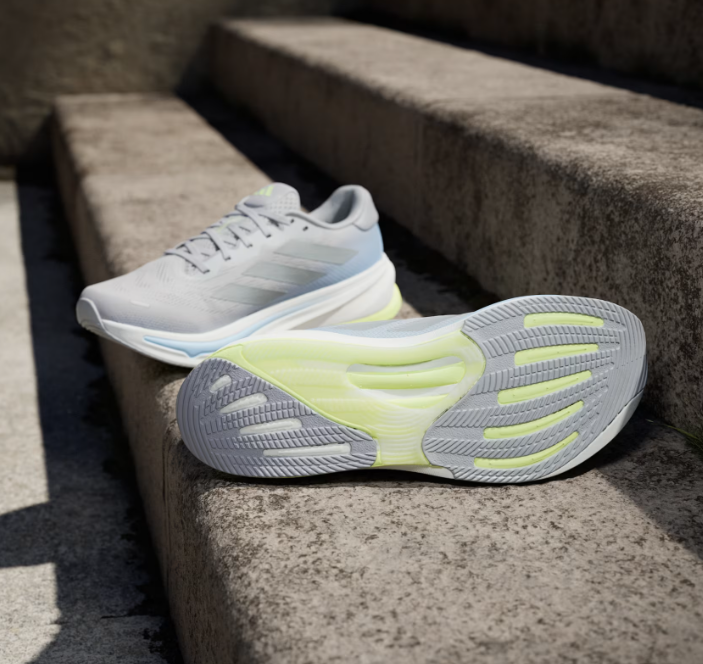 Adidas Supernova Solution 2, Laufschuh, Herren, Grey Two / Matte Silver / Hi-Res Yellow