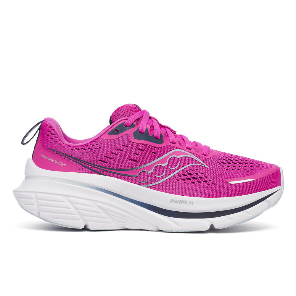 Saucony Guide 18, Laufschuhe, Damen, Fuchsia/Navy