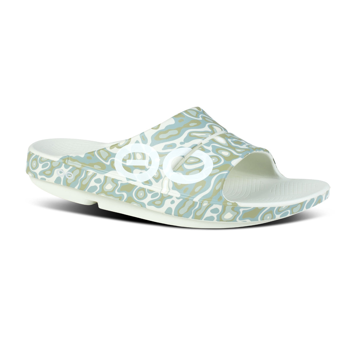 Oofos Ooahh Sport Recovery Sandale, unisex, cosmic grey/watercamo