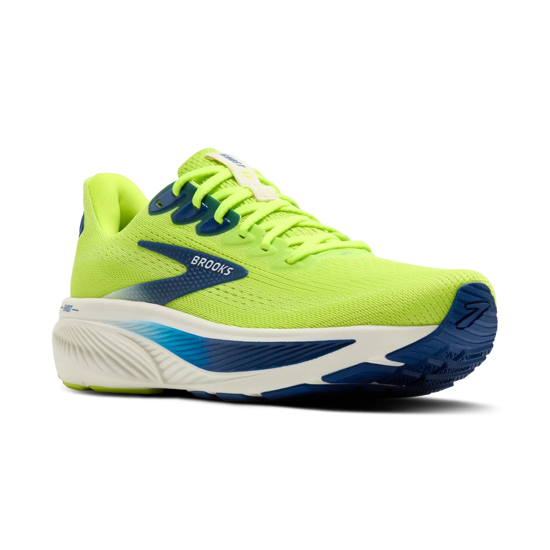 Brooks Ghost 17, Laufschue, Herren, Acid Lime/Navy/White