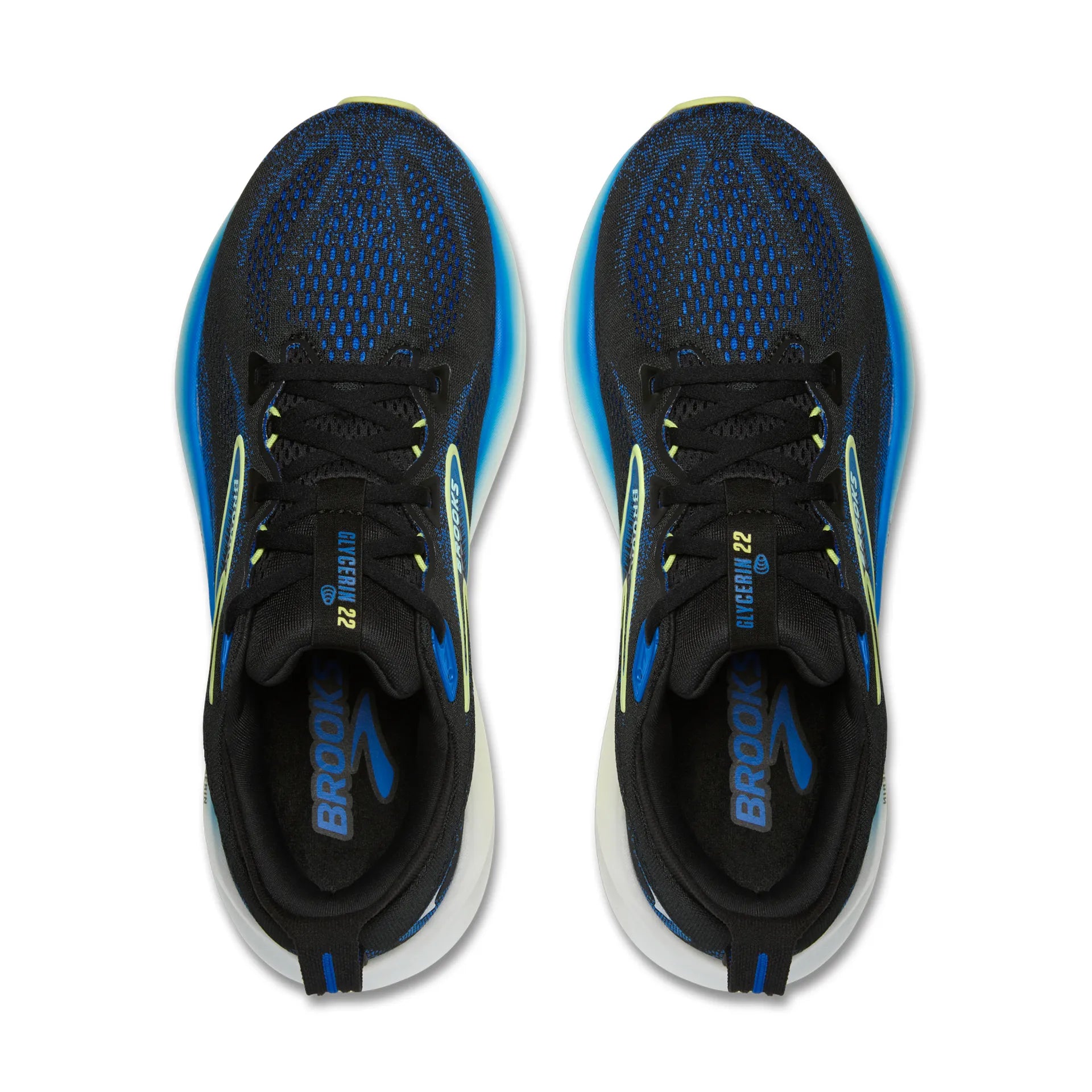Brooks Glycerin 22 Herren Laufschuh – Black/Cobalt/Neo Yellow