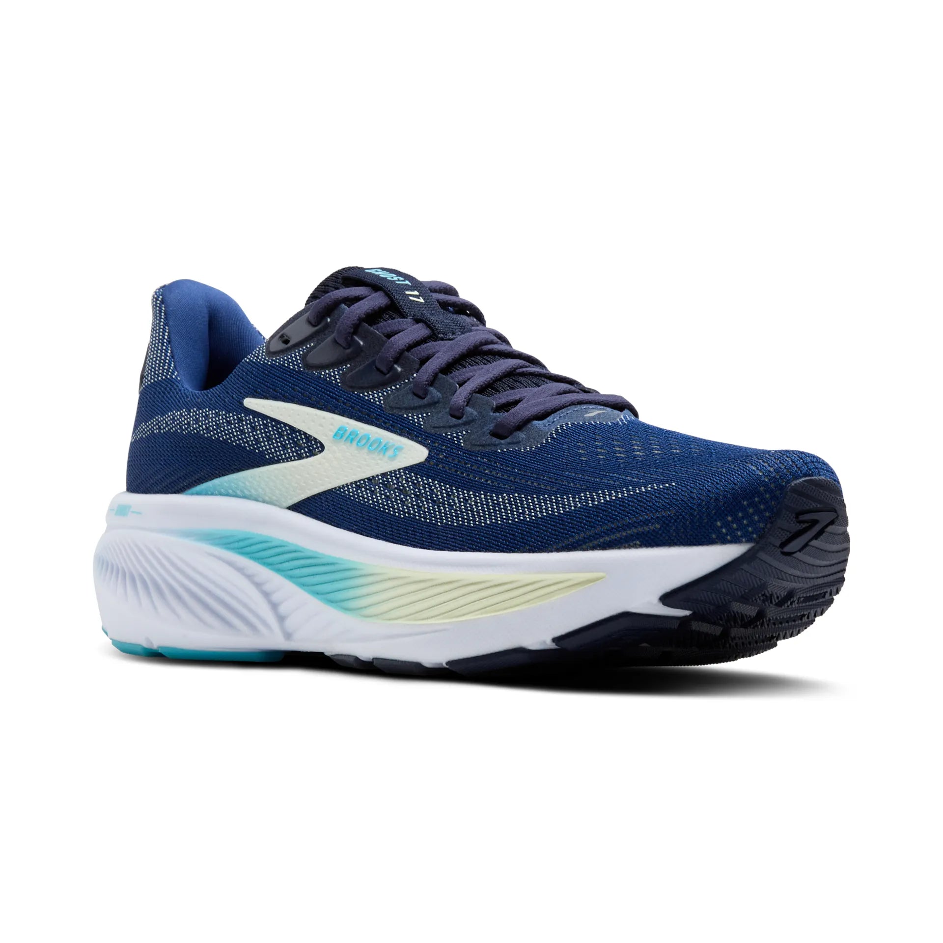 Brooks Ghost 17, Laufschuh, Damen, Navy/Green7Turquoise