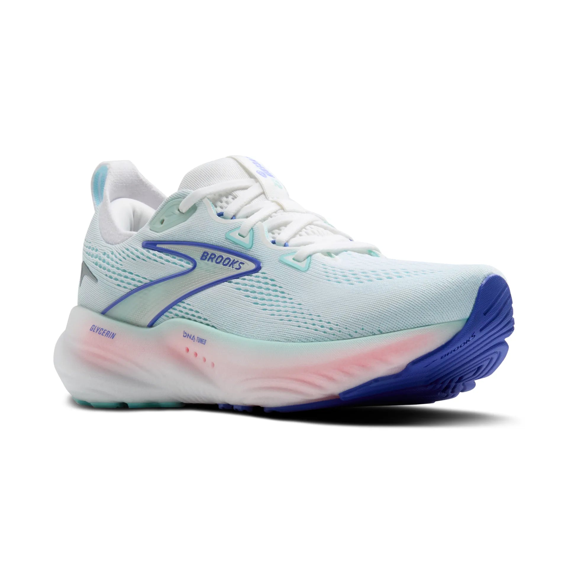 Brooks Glycerin 22 Damen Laufschuh – White/Limpet Shell/Ampero Blue
