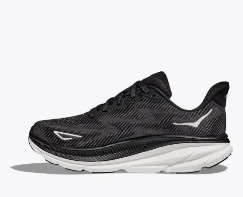 Hoka Clifton 9, Damen, Black / White