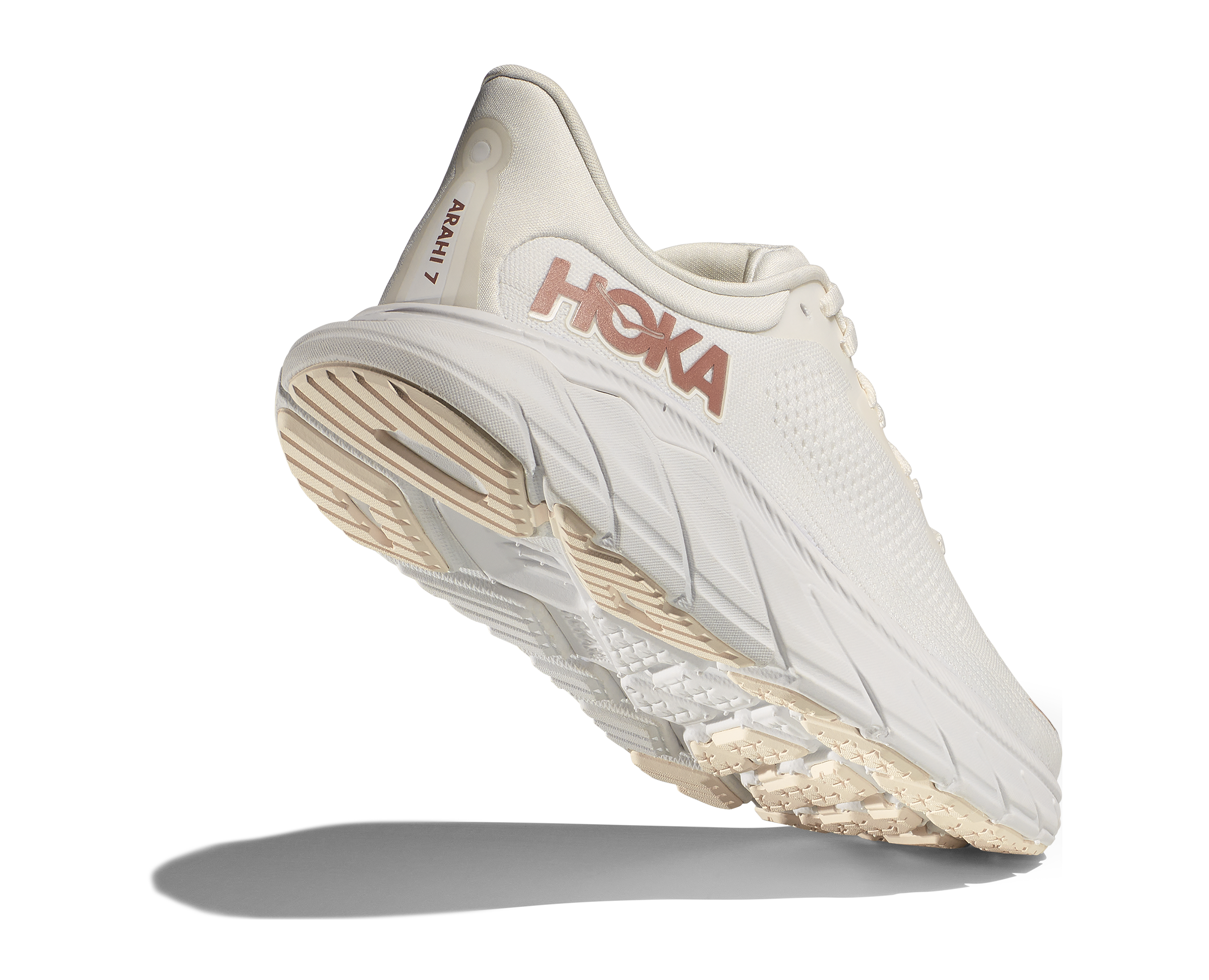 Hoka Arahi 7, Laufschuh, Damen, Blanc De Blanc/Rose Gold