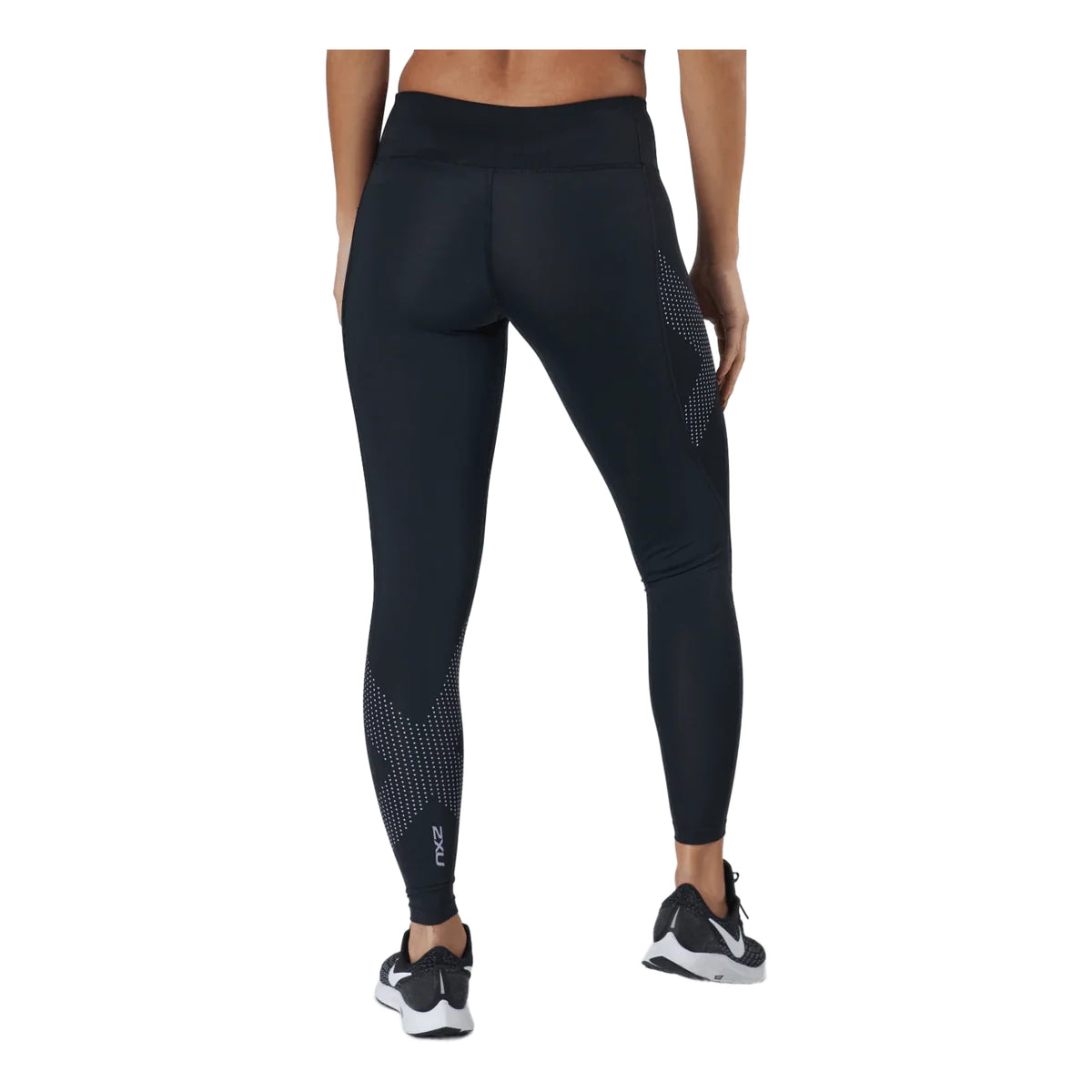 2XU Damen Mid-Rise Compression Tights, Black/Lavendust