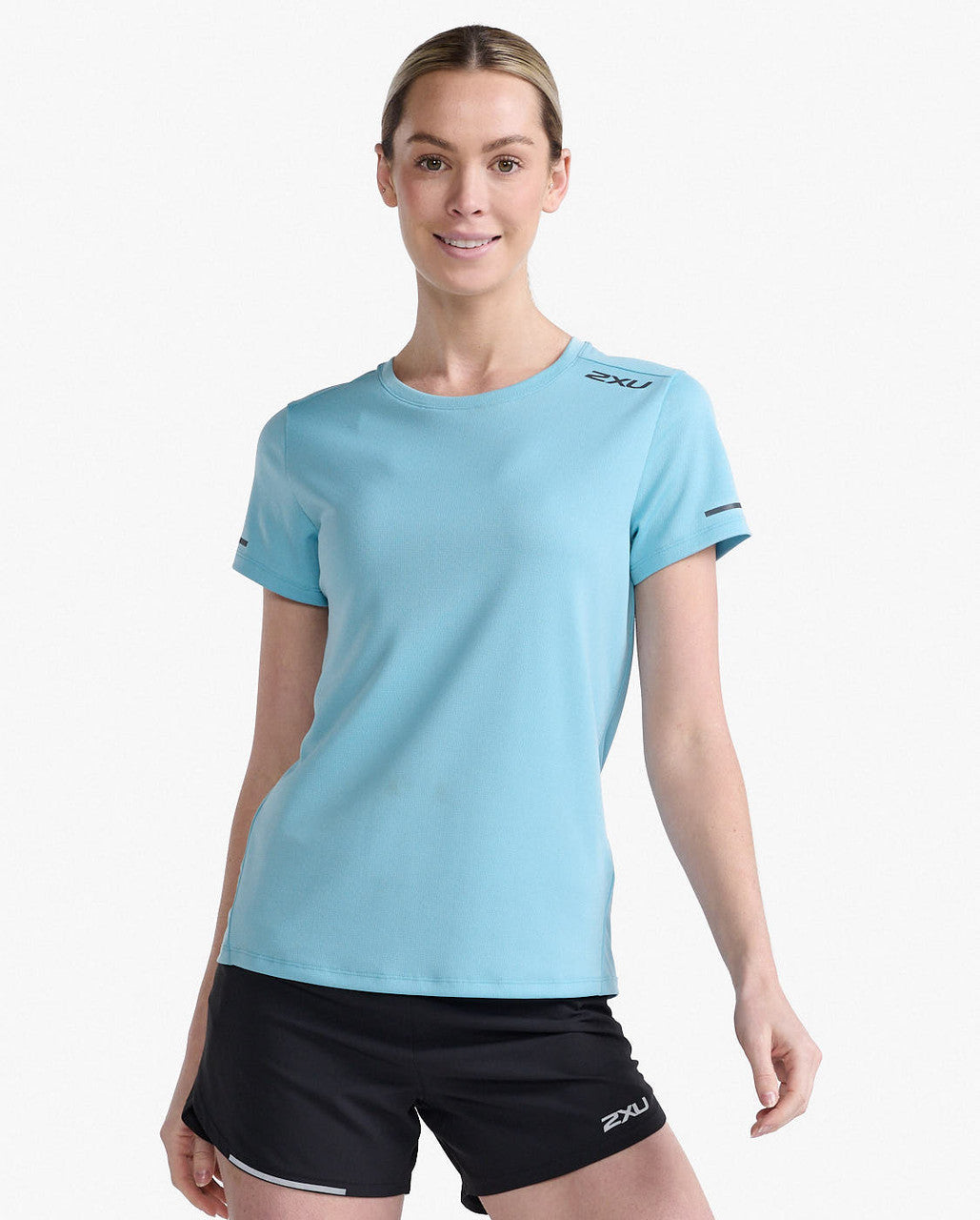 2XU Aero Tee, Laufshirt, Damen, Bluejay/Black Reflective