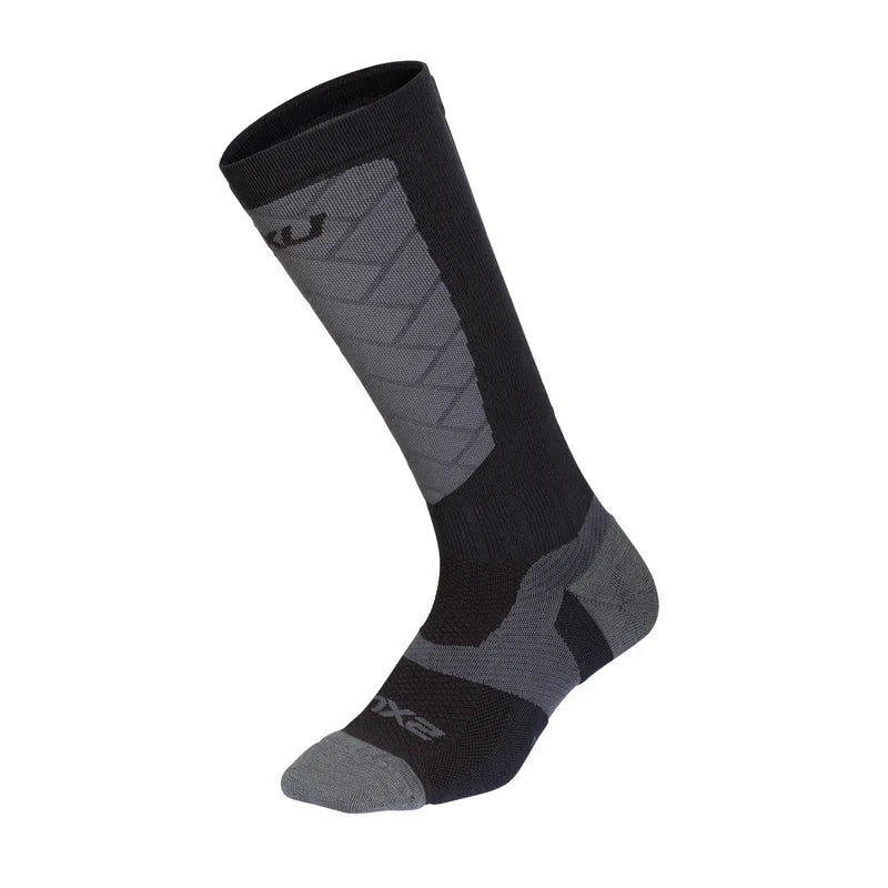 2XU VECTR Alpine Compression Socks, Black/Titan