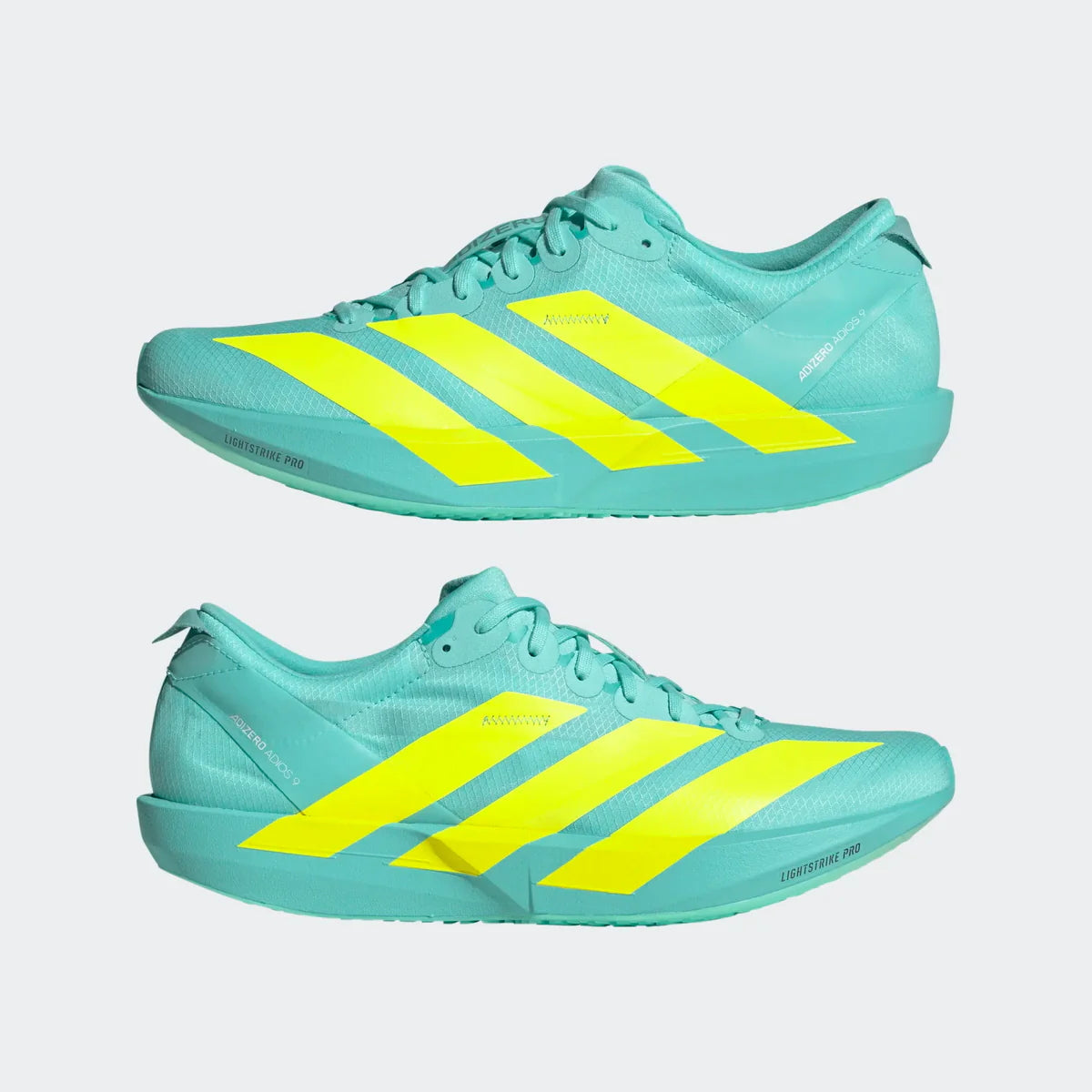 Adidas ADIZERO ADIOS 9 Herren Laufschuh – Flash Aqua/Lucid Lemon/Zero Mint