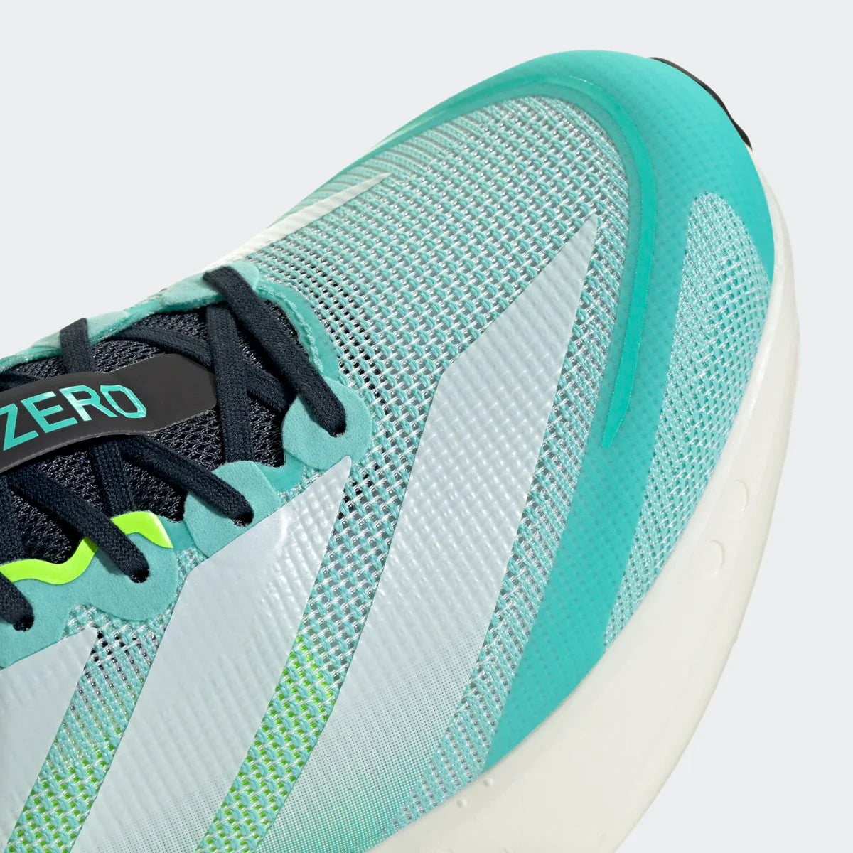 Adidas ADIZERO BOSTON 13, Laufschuh, Herrren, Flash Aqua/Cloud White/Lucid Lemon