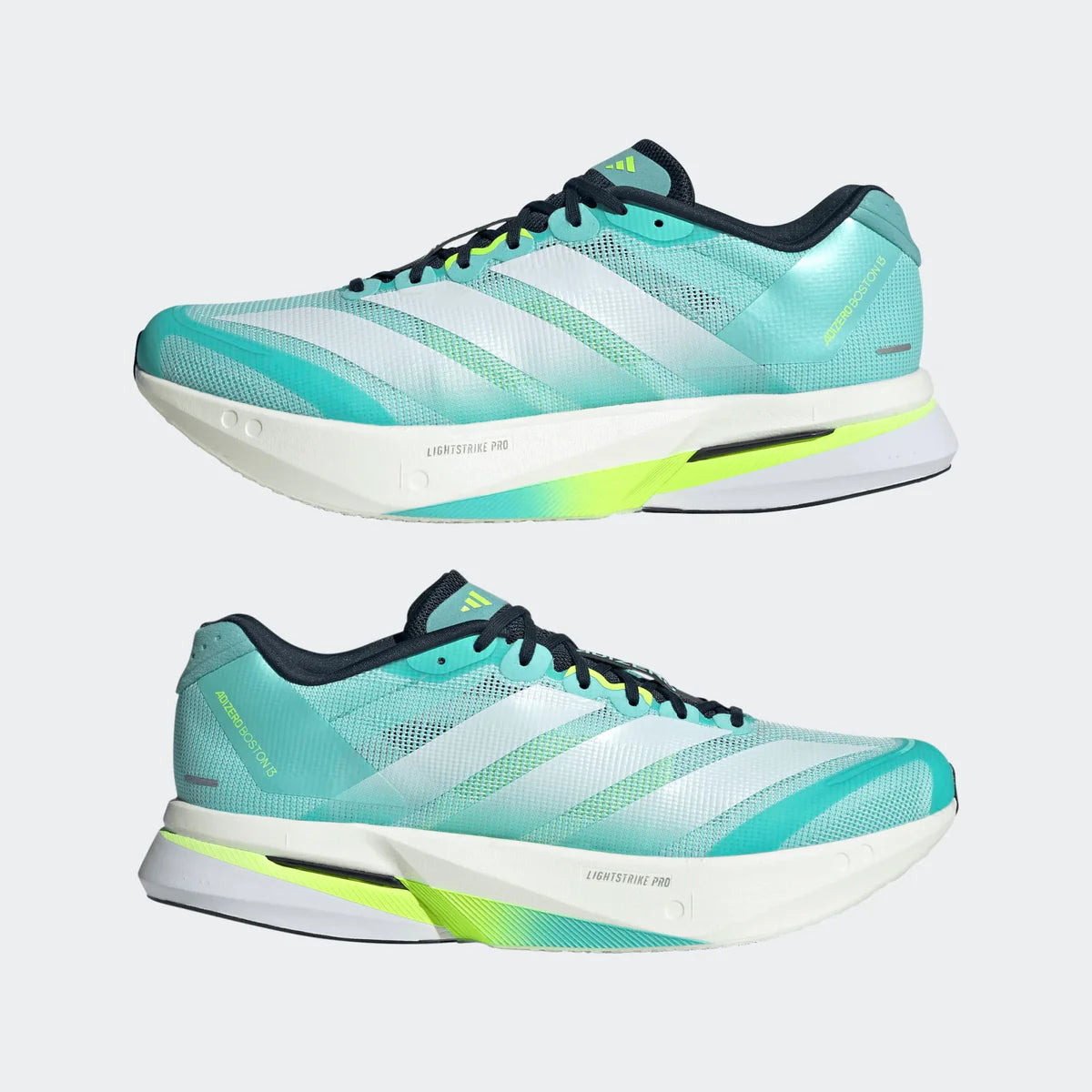 Adidas ADIZERO BOSTON 13, Laufschuh, Herrren, Flash Aqua/Cloud White/Lucid Lemon