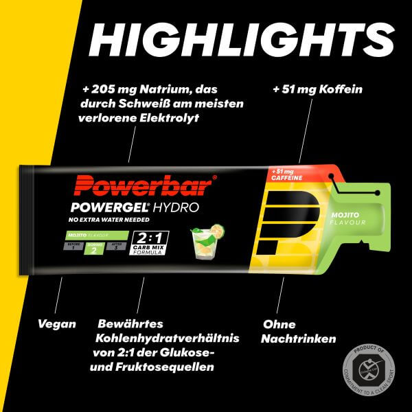 Powerbar Powergel Hydro, Mojito, 67ml, MHD 3/26