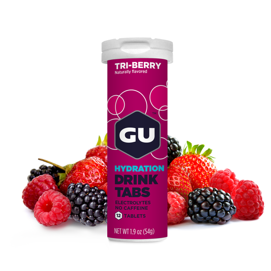 GU Hydration Tabs, Brew Tablets 12 Stück, Tri Berry