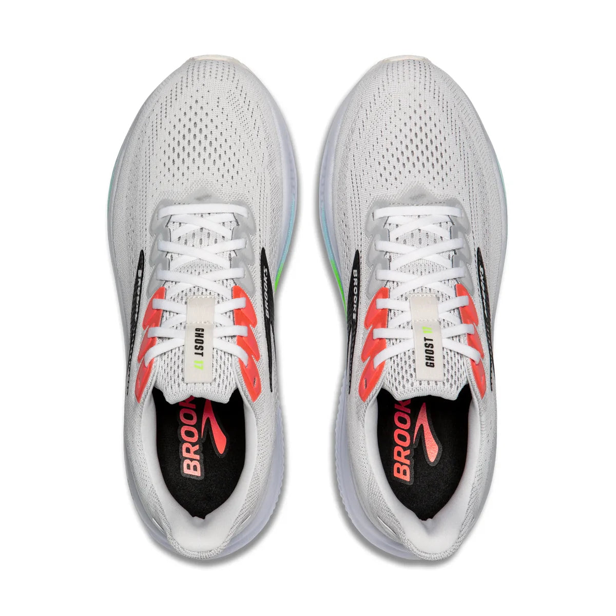 Brooks Ghost 17, Laufschue, Herren, White/Pink Clay/Gecko