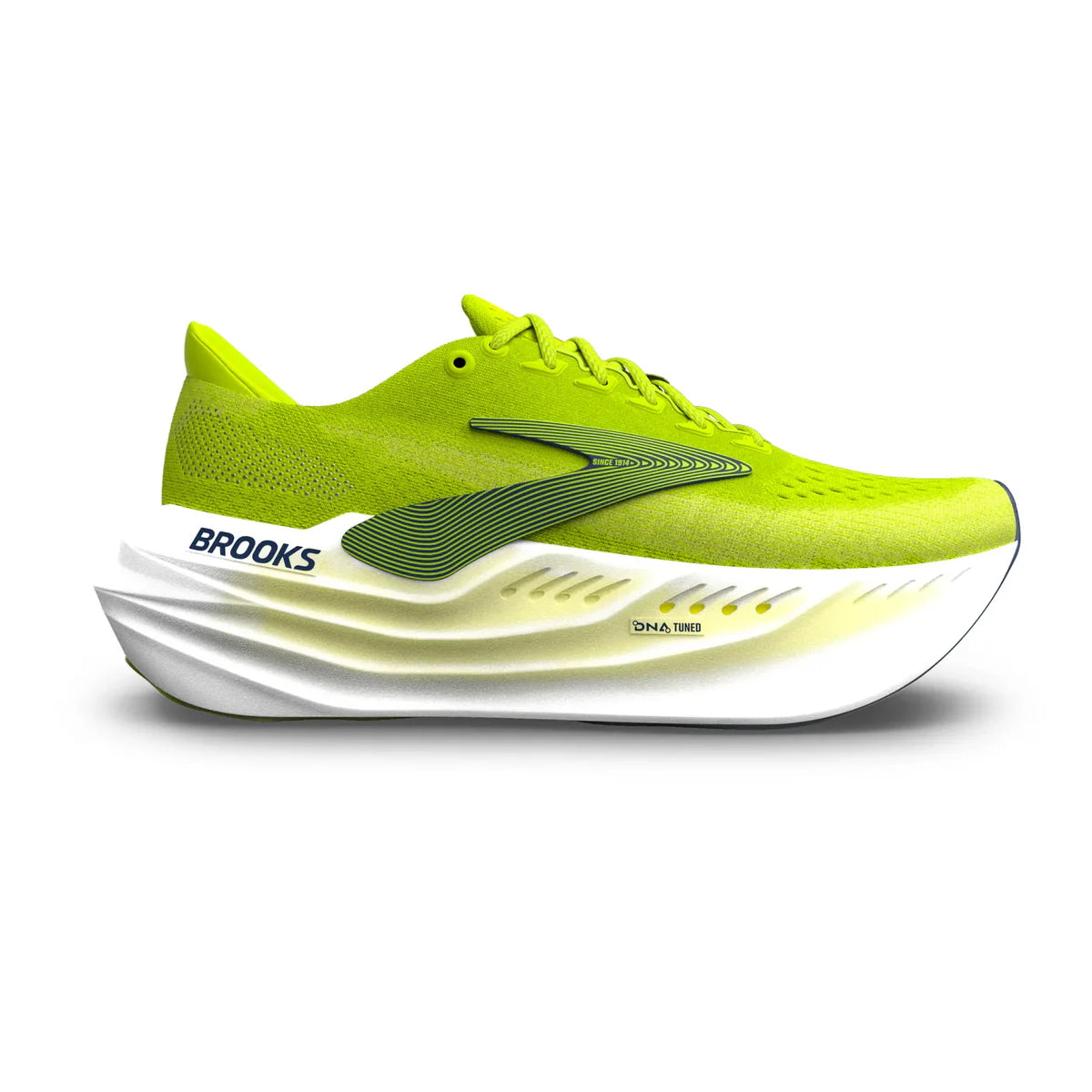Brooks Glycerin Max, Laufschuh, Herren, Lime/Navy Peony/White