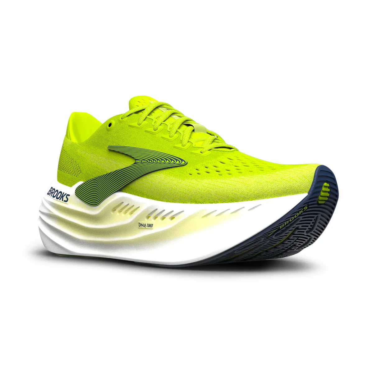 Brooks Glycerin Max, Laufschuh, Herren, Lime/Navy Peony/White