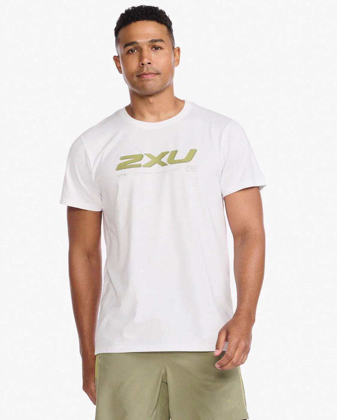 2XU Contender Tee, Herren, White/Glade