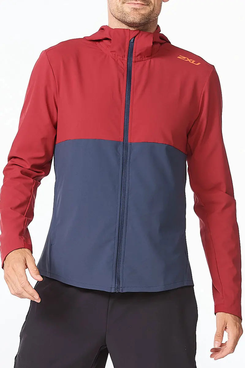 2XU Aero Jacket, Herren, Rich Umber/Midnight Navy