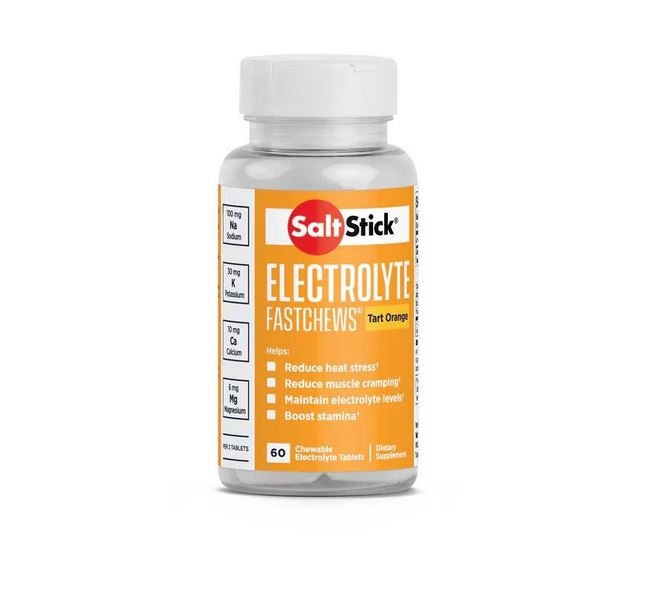 SaltStick Fastchews Orange, Elektrolyt-Kautabletten, 60 Stück, 96 g