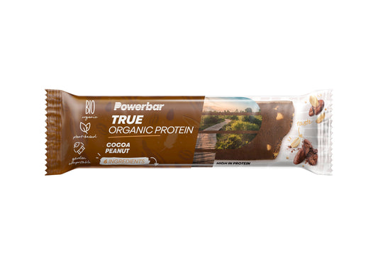 Riegel-Box 16 Stück Powerbar TRUE Organic Protein Bar, Cocoa Peanut, 45 g