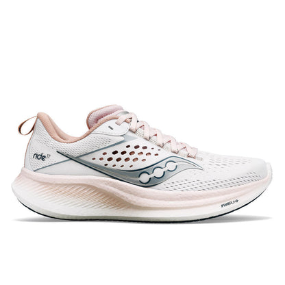 Saucony Ride 17, Laufschuhe, Damen, White/Lotus