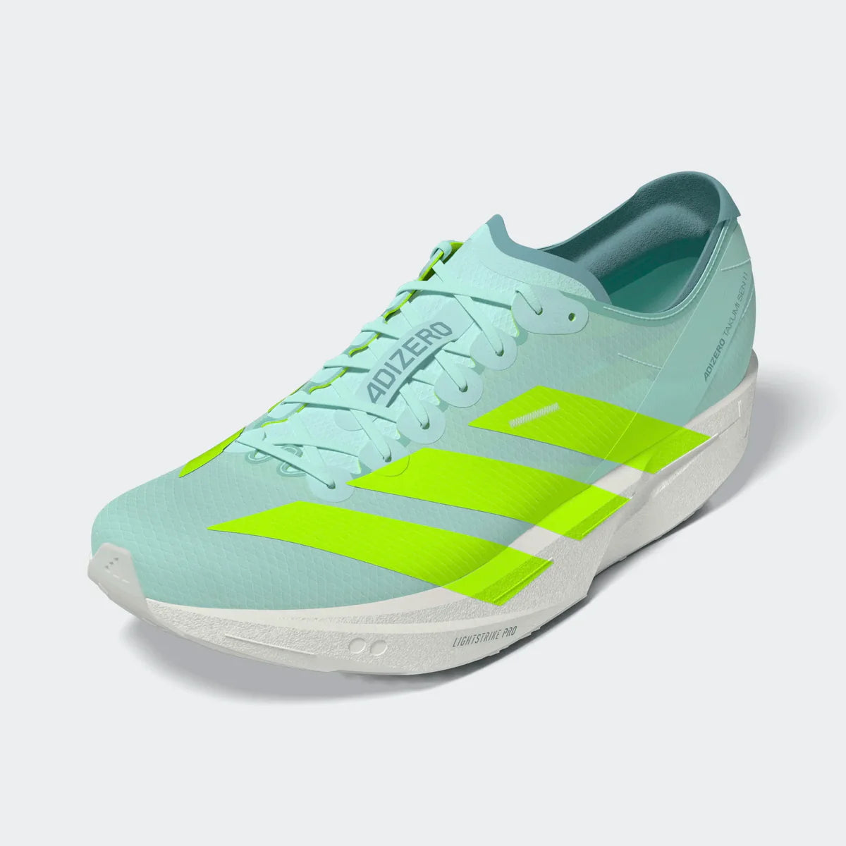 Adidas ADIZERO TAKUMI SEN 11, Laufschuh, Damen, Sea Flash Aqua/Lucid Lemon/Flash Aqua