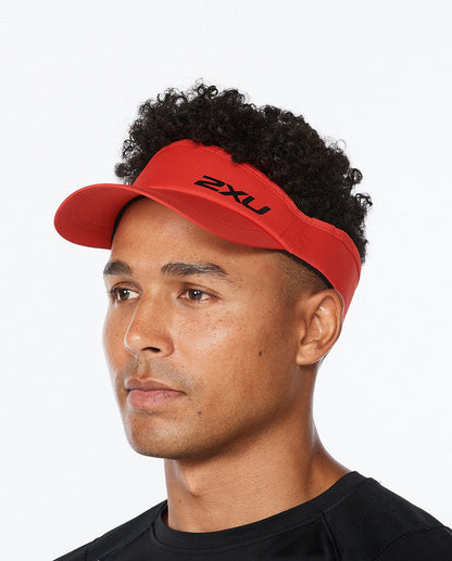 2XU Run Visor, Unisex, rust/black