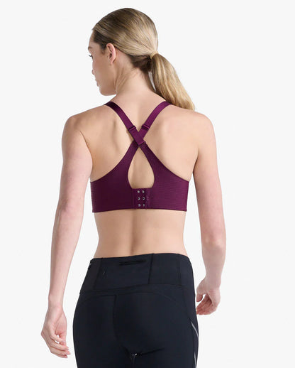 2XU Perform Aero Medium Impact Bra, Damen, Beet/Beet