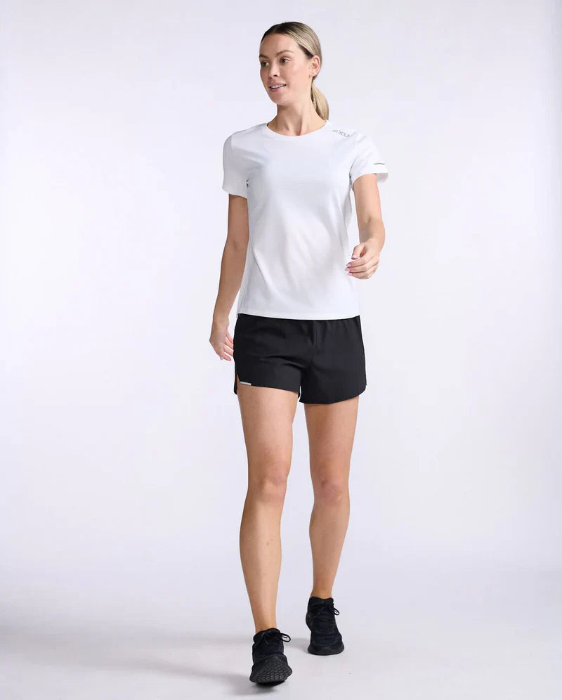 2XU Aero Tee, Laufshirt, Damen, White/Silver Reflective