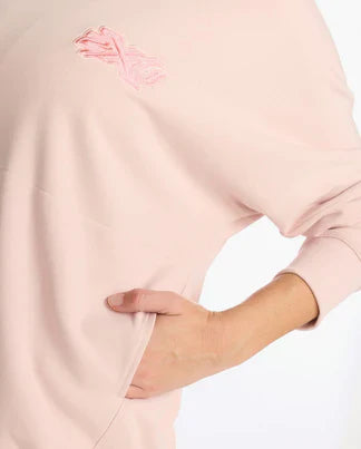 2XU Form Pop Seam Crew, Damen, Peach Whip/Rosette