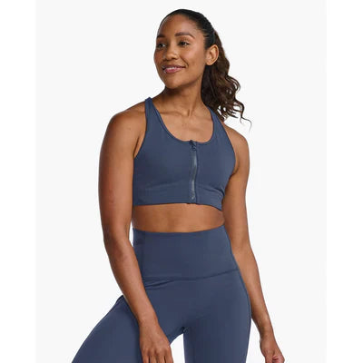 2XU Motion Zip Bra, Damen, dunkelgrau