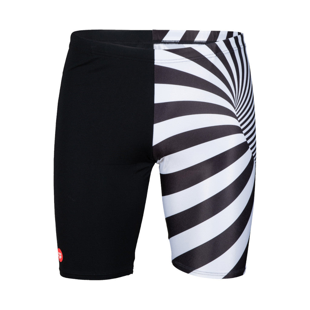 Arena Jammer Crazy Placement, Badehose, Short, Herren, black/black/multi, schwarz/weiß