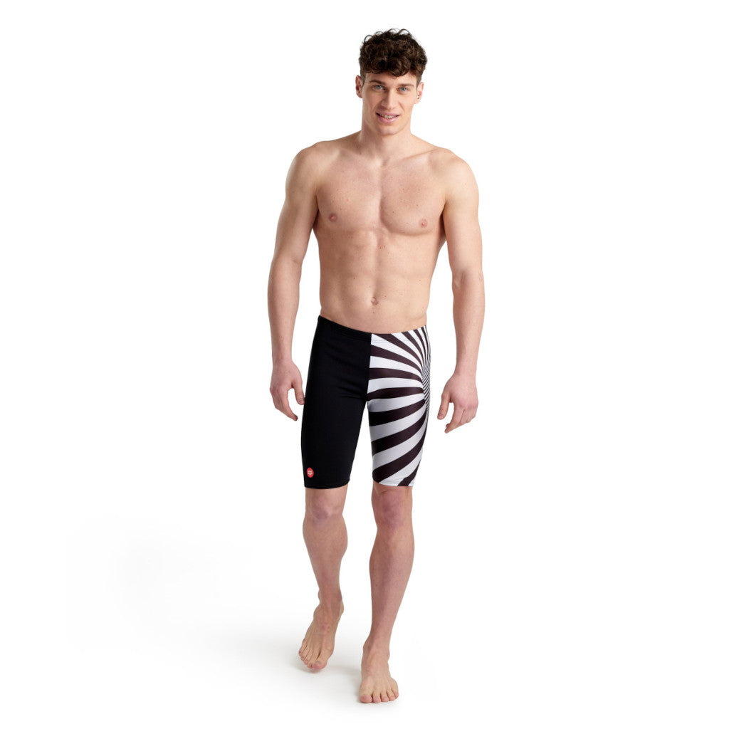 Arena Jammer Crazy Placement, Badehose, Short, Herren, black/black/multi, schwarz/weiß