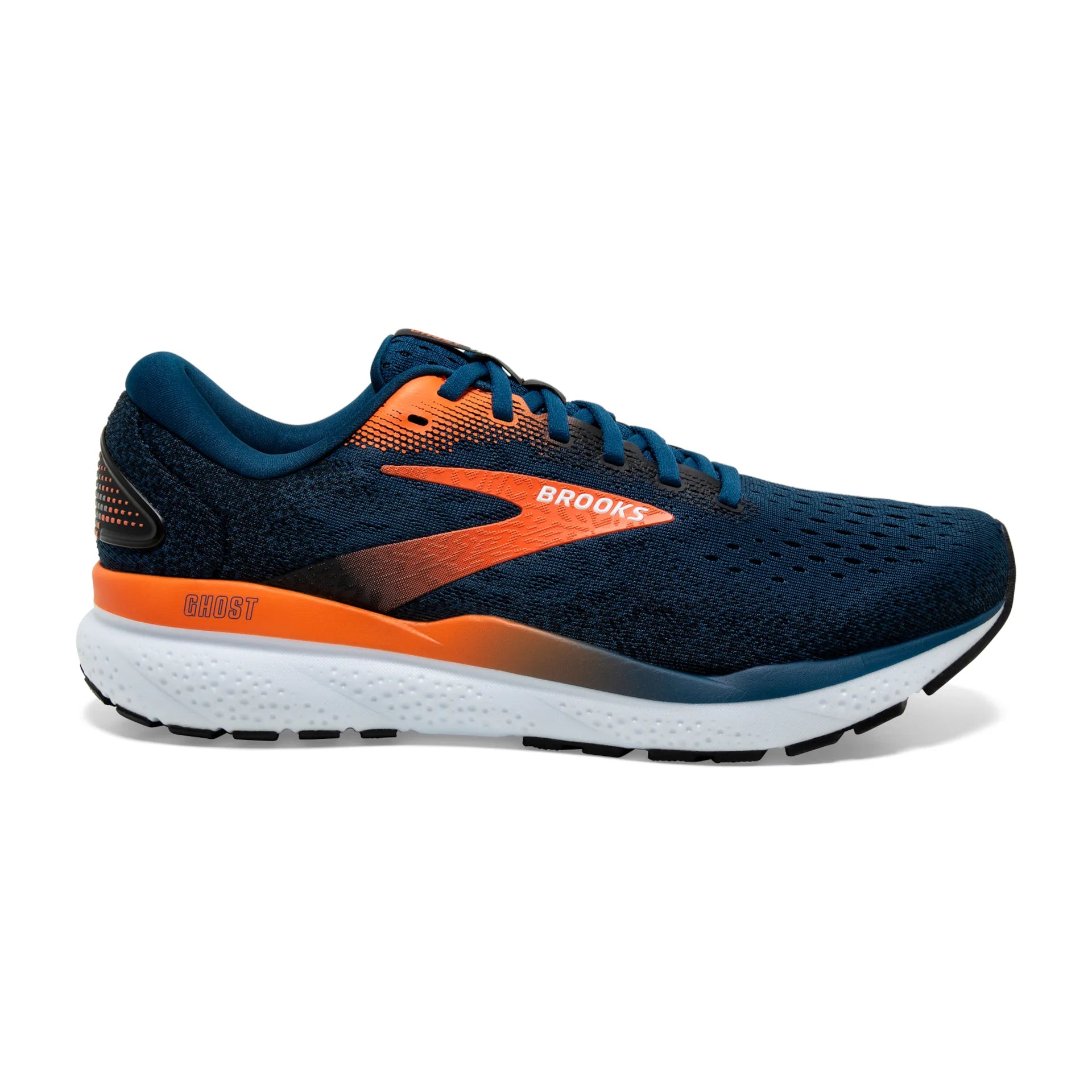 Brooks Ghost 16, Herren, Blue Opal/Black/Nasturtium