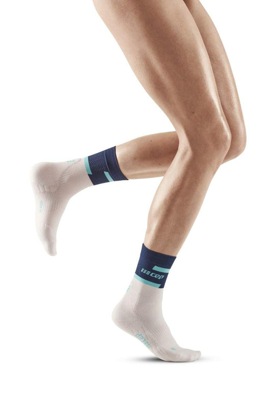 CEP The Run Compression Socks - Mid Cut, Damen, blue/ off white