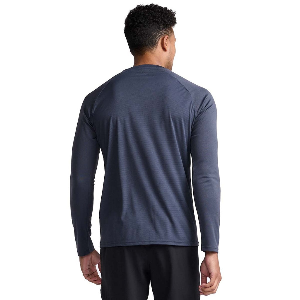 2XU Aero Longsleeve, Herren, India Ink/Black Reflective