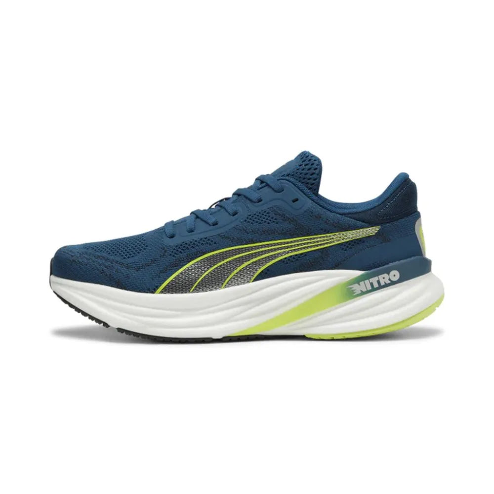 Puma Magnify NITRO 2, Laufschuhe, Herren, Ocean Tropic-PUMA Black-Lime Pow