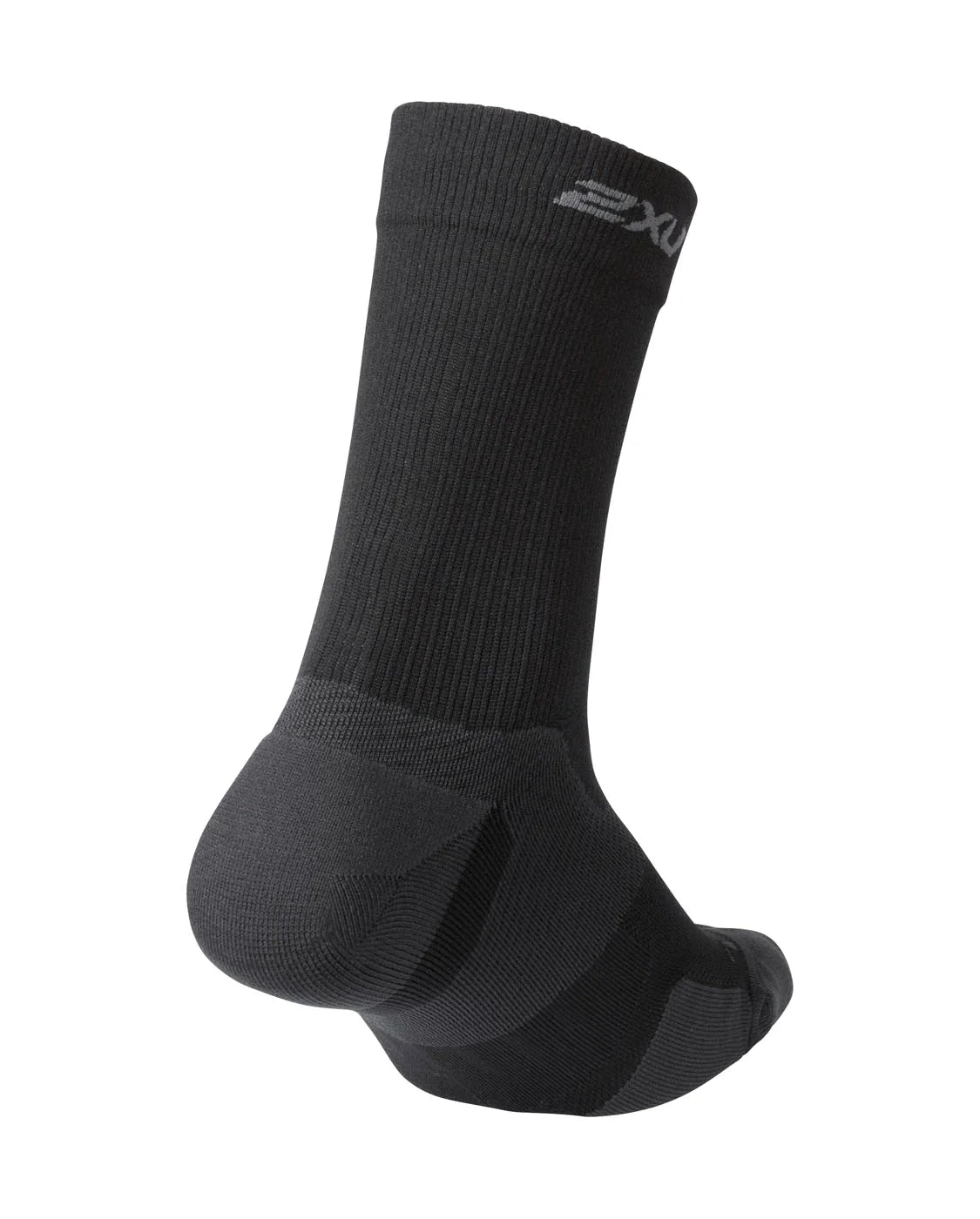 2XU VECTR Cushion Crew Socks, Black/Titan