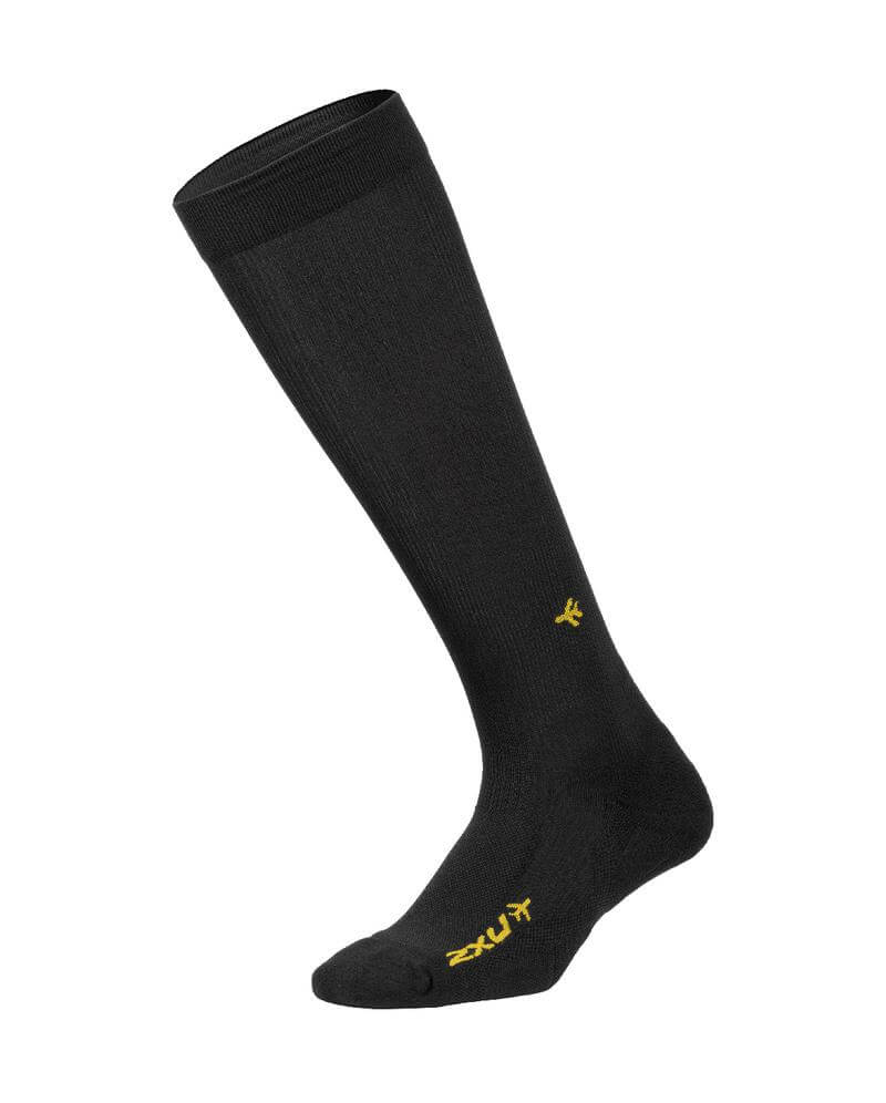 2XU Flight Compression Socks Light Cushion, Black